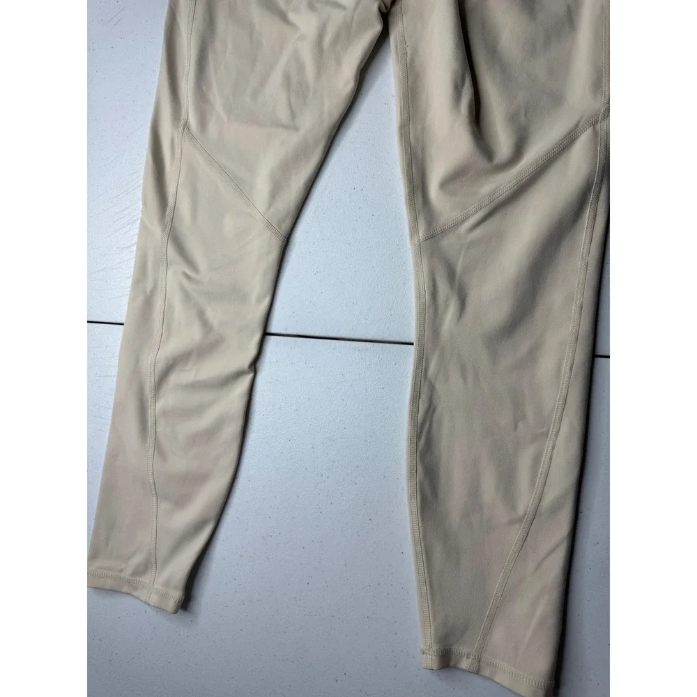 Fabletics PureLuxe High Waisted‎ Leggings Cream Beige Tan Yoga Pants Women Small